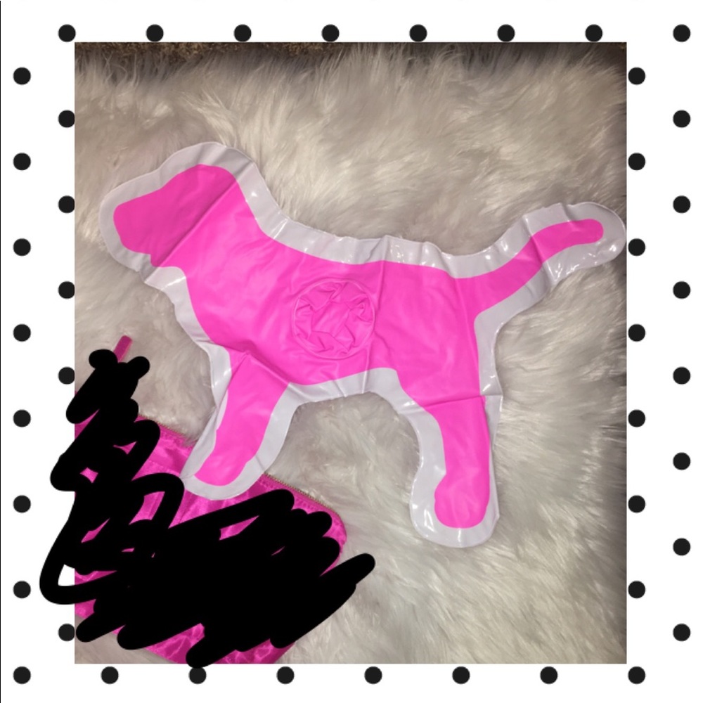 VS Pink Dog Pool Float/Cup Holder